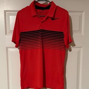 Nike Golf Men's Red TPC Sugarloaf Polo with Black Stripes